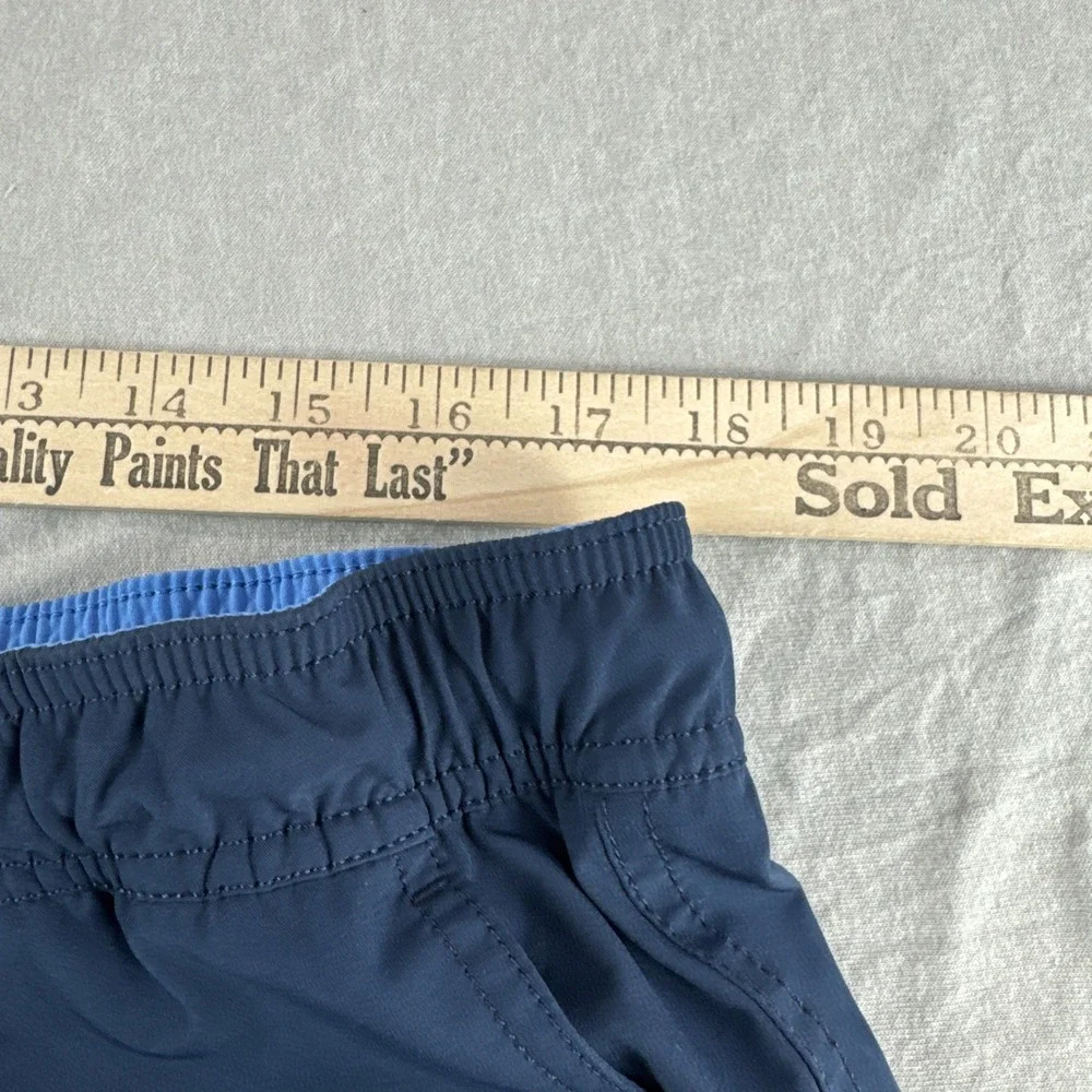 J Crew Flex Swimwear Mens XL Blue Drawstring Trunks Shorts Outdoors Unlined READ